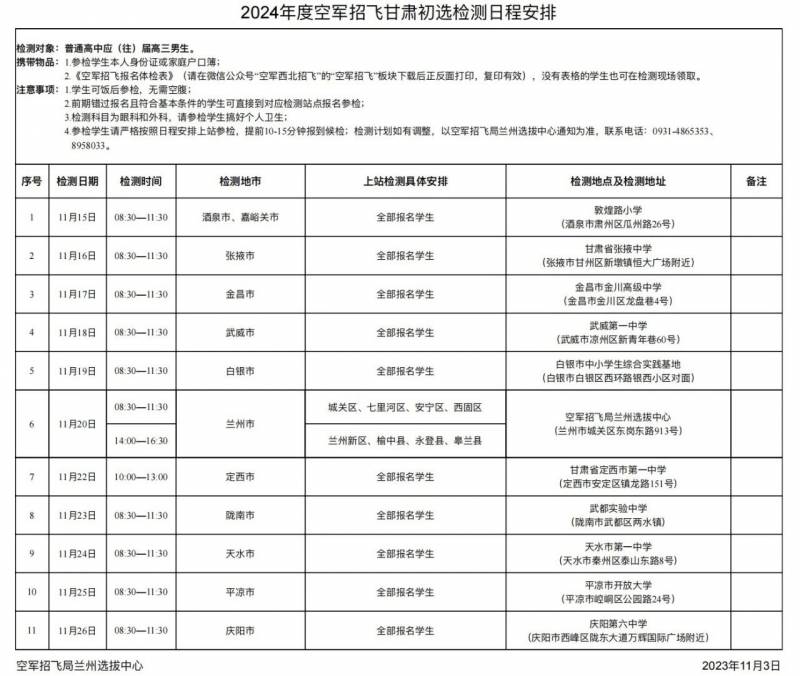 空军招飞甘肃初试检测日程.jpg